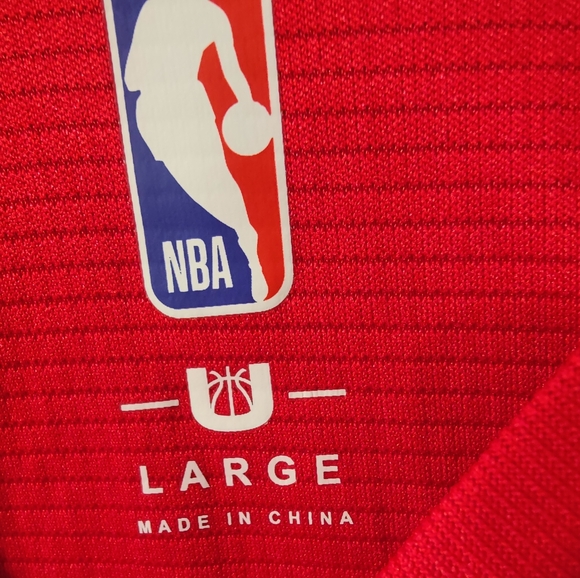 NBA Miami Heat Jersey Red  Sz  Large - Picture 3 of 6